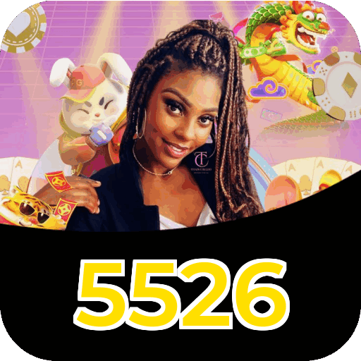 Interface do aplicativo 5526 mostrando jogos disponíveis no iOS e Android